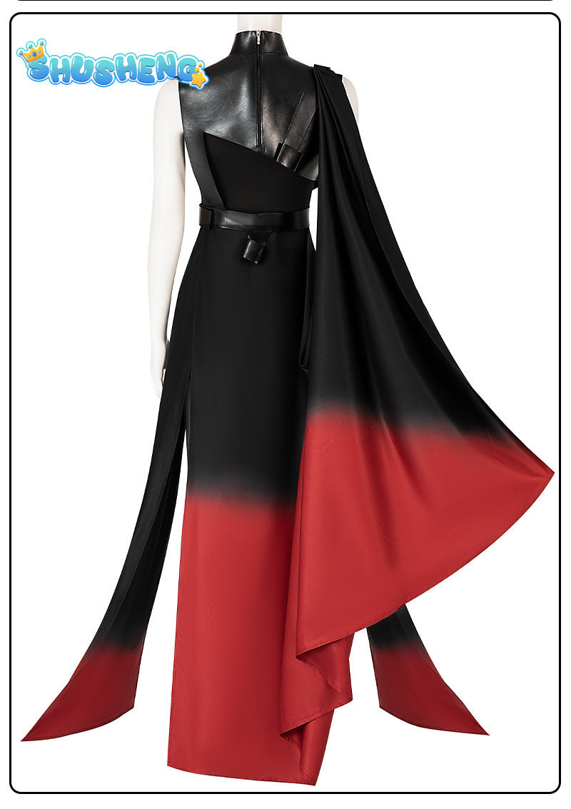 New The Three Body Problem Sophon Cosplay Costume Black Red Dress Boots To Choose For Game Party Custom Made