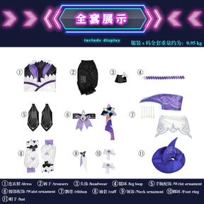 Xiao Qiao Costumes Witch Set Game Honor of Kings Cosplay Full Suits Halloween Costumes for Adults Anime Fancy Party Dress
