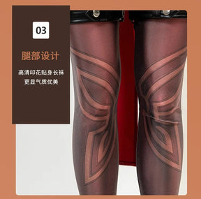 Psylocke Cosplay Rivals Red Ghost Hunter Costume Hat shoes suspender dress gloves socks prop set Halloween women fantasy uniform