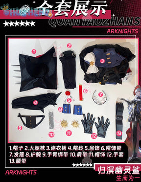 Specter Cosplay Game Arknights Costume Hat Stockings Accessories Props Gothic Lolita Dress Set Halloween Party Woman Uniform