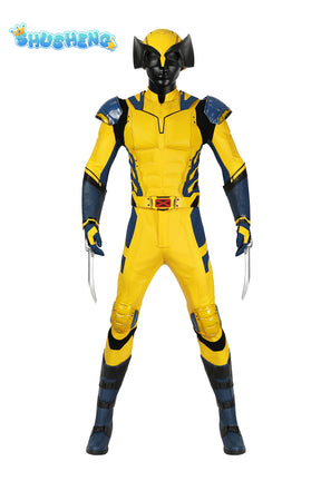 New Deadpool 3 Wolverine Cosplay Costume Superhero Cosplay Zentai Full Set With Bosysuit Shoes Handmade Halloween Man Outfit