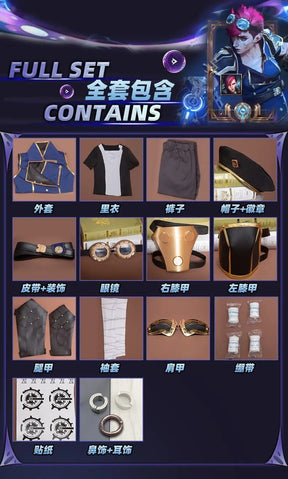 Shusheng lol arcane Season 2 VI Caitlyn cosplay costume uniform Halloween Carnival Party Christmas play rode clothing