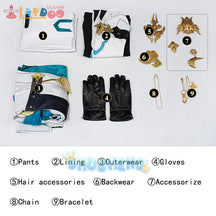 Anime Game Honkai Star Rail Luocha Cosplay Costume Uniform Outfit Gloves Xianzhou Luofu Trader Role Play Party