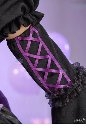 Anime Kuromi Cosplay The little witch Costume Halloween Carnival Sweet Lolita Dress Hat Accessories Socks Prop Kuromi Gothic Set