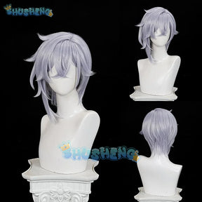 Honkai Star Rail Moze Cosplay Wig Gray Short Hair Xianzhou Yaoqing The Crow-Feathered Weirdo Halloween Party Women Men  Shusheng