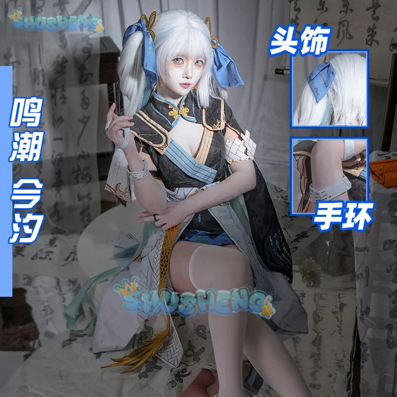 Wuthering Waves Jinhsi Women Cosplay Costume Uniform Halloween Carnival Party Christmas Play Role Clothes Clothing