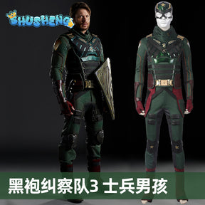 The Boys Season 3 Soldier Boy Cosplay Costume Adult Men Leather Green Superhero Battle Suit Outfit Halloween Role Play Costumes