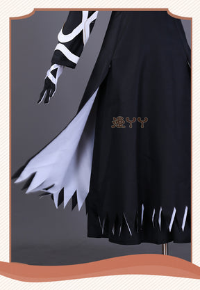 Anime Bleach Kurosaki Ichigo Cosplay Costume Japanese Manga Cosplay Black and White Outfit Halloween Role Play Uniform for Men