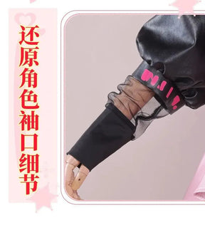 Luo Tianyi  Virtual idol Cosplay Vsinger underground rock Costume Coat dress earring prop set Halloween fashion women uniform