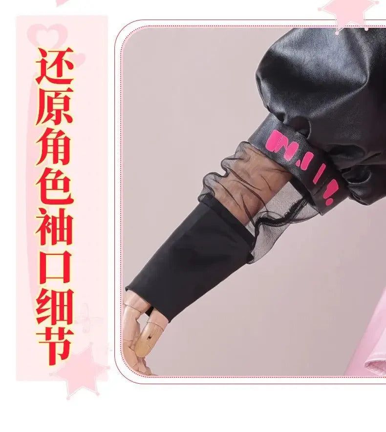 Luo Tianyi  Virtual idol Cosplay Vsinger underground rock Costume Coat dress earring prop set Halloween fashion women uniform