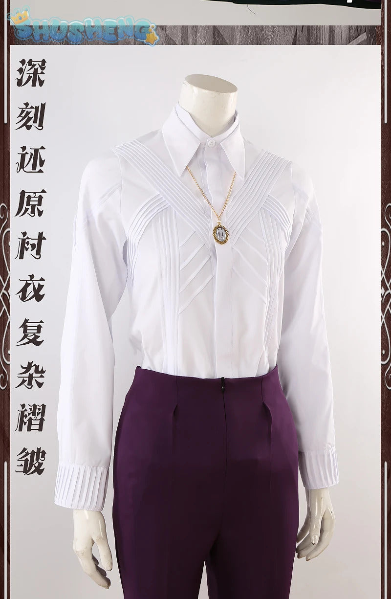Agatha Harkness Cosplay Prof. Emeritus Harkness Costume Movie coat shirt pants necklace carnival party men women suit uniform