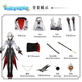 Shusheng Genshin Impact Peruere Arlecchino Cosplay Costume Game Party Uniform Hallowen Play Role Clothes