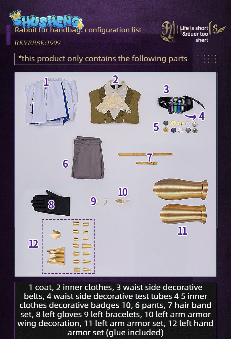 Game Cosplay Series:  Reverse: 1999 -Rabbit Bag（Eternal Life Is Fleeting） Cosplay  Costume full set Shushengcos S-XXL