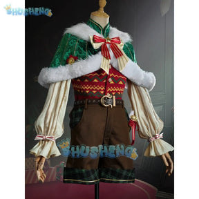 Identity V Edgar Valden Painter Warm Christmas Eve QiZhen Fashion Game Suit Lovely Uniform Cosplay Costume Party Outfit