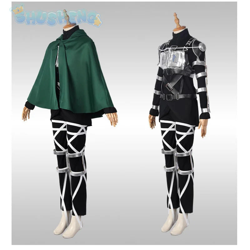 The Final Season Attack 4 Titan Cosplay Costume Anime Rivaille Mikasa AcKerman Shingeki No Kyojin Comiket party Woman Uniform