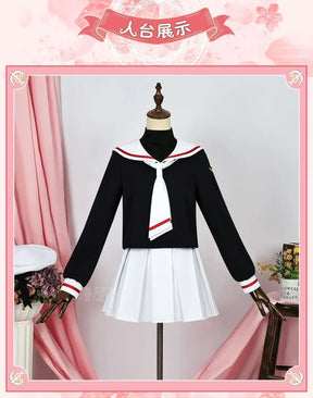 Shusheng-N Daidouji Tomoyo Cardcaptor Sakura CCS Cosplay Costume Halloween party Top skirt women JK dress set sweet sailor campus uniform