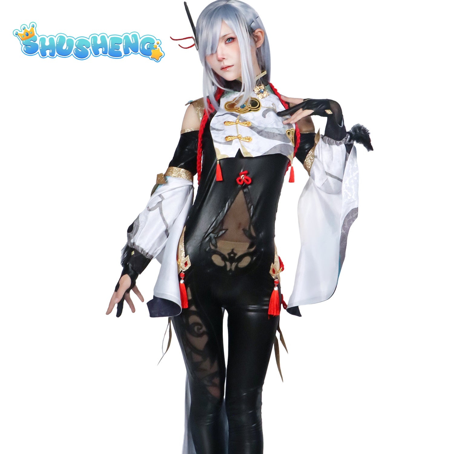 Shenhe Cosplay Costume Shen he Genshin Impact Lantern Rite Anime Halloween Costumes Women Outfit