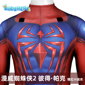 Scarlet Spider Cosplay Costume For Men Jumpsuit Bodysuit Across Fresh Halloween Carnival Party Role Play Suit New