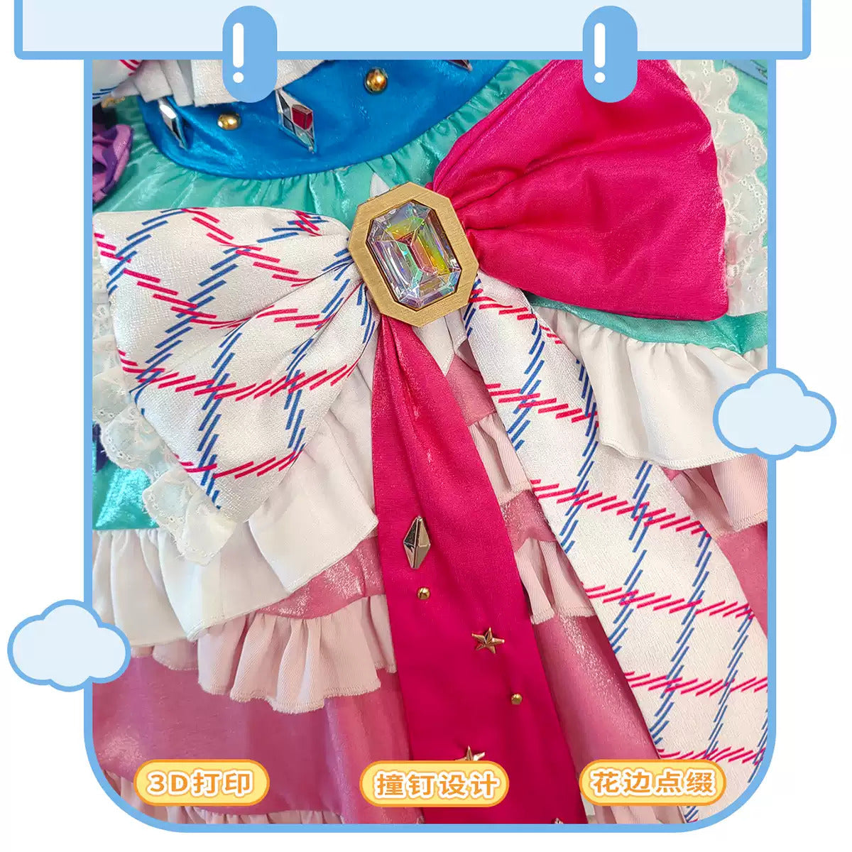 Shusheng-R Anime Aikatsu! Sakuraba Rola Women Lolita Dress  Cosplay Costume S-XXL