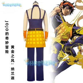 JoJo's Bizarre Adventure Narancia Ghirga Cosplay Costume  Halloween Carnival Party Christmas Play Role Clothing