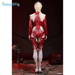Orin The Red Baldur's Gate 3 Cosplay Costume Halloween party sexy leather blood red jumpsuit armor props wig uniform Woman set