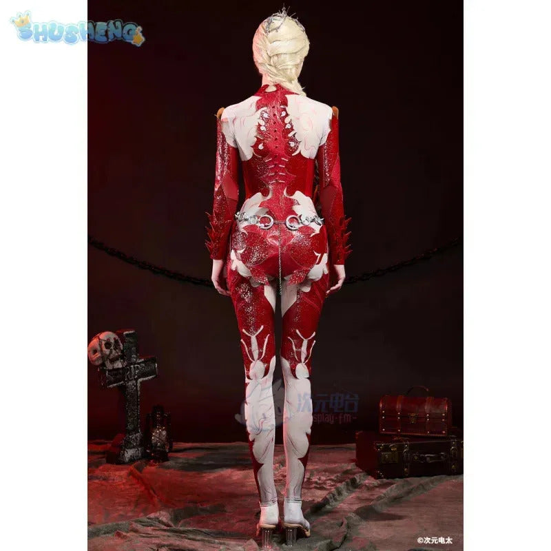 Orin The Red Baldur's Gate 3 Cosplay Costume Halloween party sexy leather blood red jumpsuit armor props wig uniform Woman set
