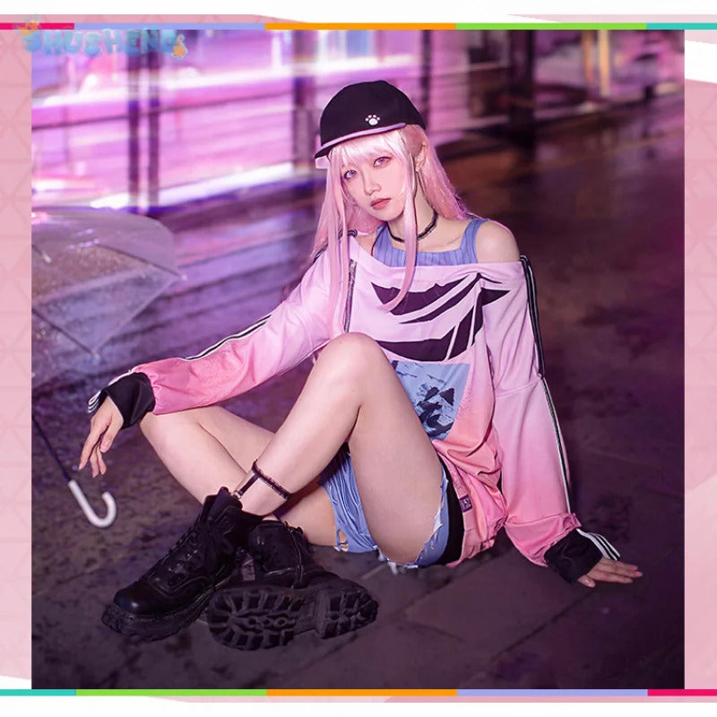 Project Sekai Colorful Stage!Miku Akiyama Mizuki Cosplay Costume Hat shorts necklace hoodie Halloween fashionable men women set