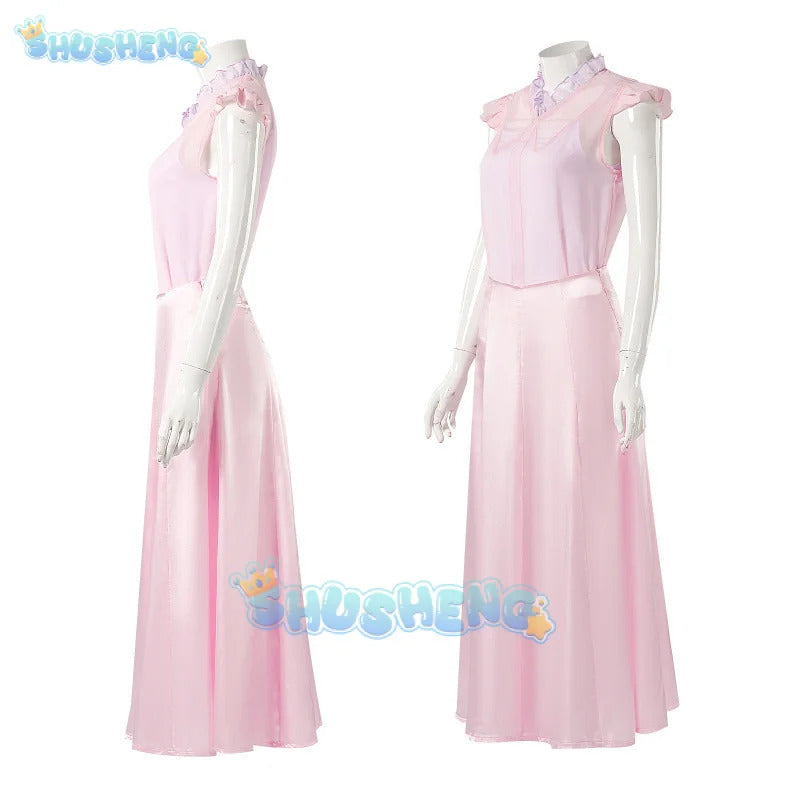 Glinda wicked cosplay costume disguise for adult women pink dress CTX female dresses fantasy outfit Halloween carnival suit