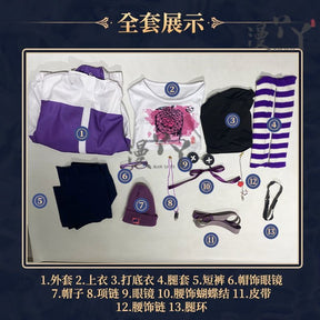 IdentityⅤTracy Reznik Mechanic BLK team Cosplay Costume Glasses Halloween Party Outfit Props Accessories for Boys Girls