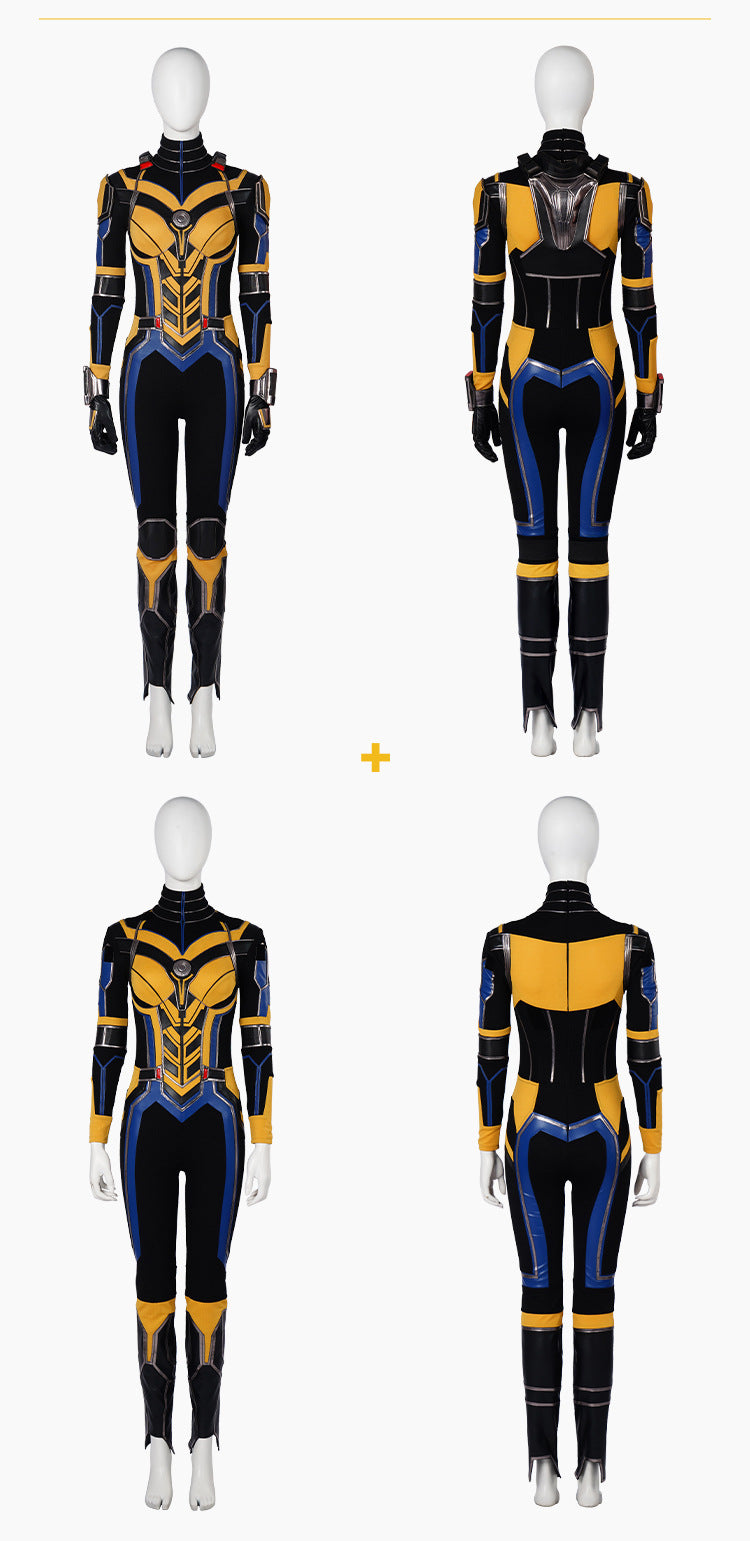 Hope Wasp Cosplay Movie Ant-Man and the Wasp Quantumania Hope Wasp Jumpsuit Suit Women Halloween Carnival Cosplay Costume