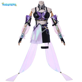 New Honor Of Kings A Ke Cosplay Costume Tops Skirt Sleeves Set For Game Party Custom Made