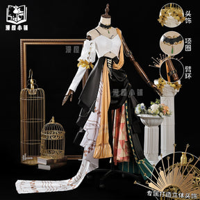 Arknights Muelsyse Walk the Golden Dream Cosplay Costume Girls Anime Game Character Outfit Official Rhodes Island Operator Dress