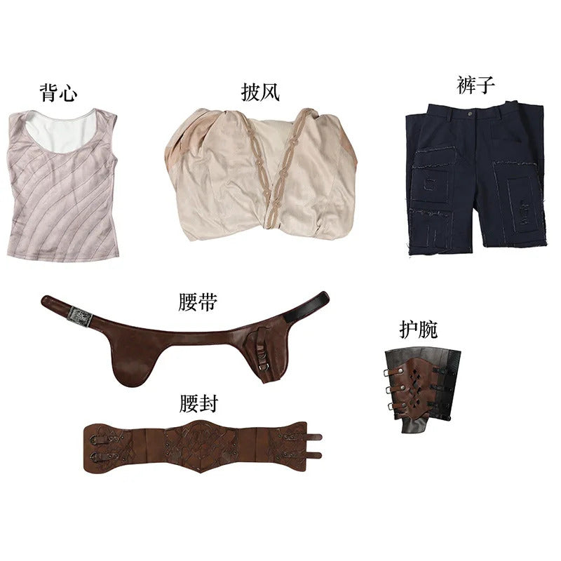 Kora cosplay rebel cos moon Carl Kora costume cloak belt waist cover pants props set Halloween fashion women's fantasy uniform