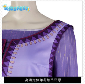 Movie Wish Asha Wish Magnifico Cosplay Costume Asha Disguise Princess Purple Dress Halloween Christmas for Women