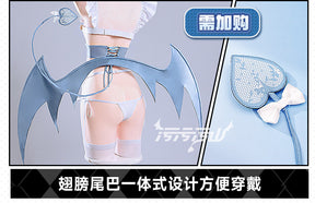 Shusheng-R Succubus Cosplay Costume Maid Dress Sexy Lovely Uniform Halloween Party Role Play Outfit Women