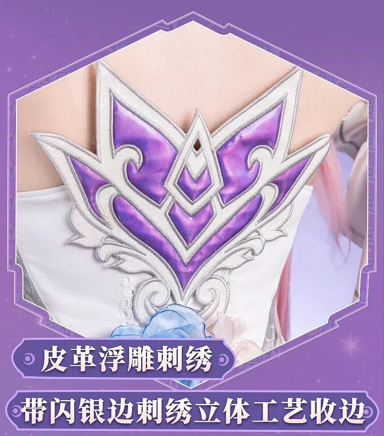 Shusheng-R Honkai: Star Rail Cyrene Women Elegant Dress Uniform Cosplay Costume Headwear props Halloween Party Role Play Outfit