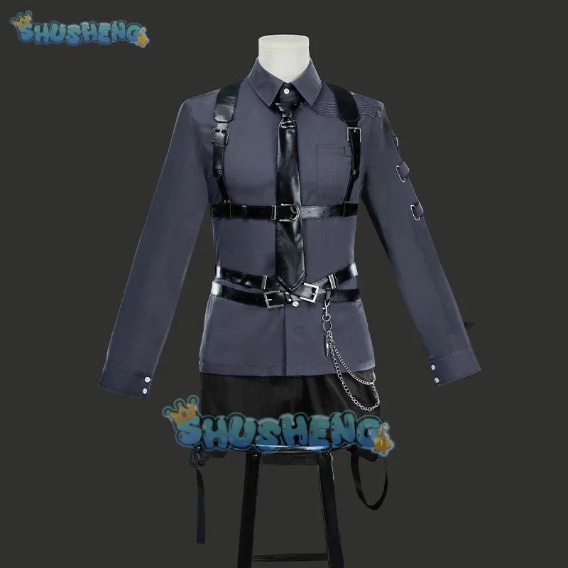 Love and Deepspace Xavier Zayne Rafaye Cosplay Costume Handsome White Gray Shirt Halloween Carnival Party for Man Shusheng