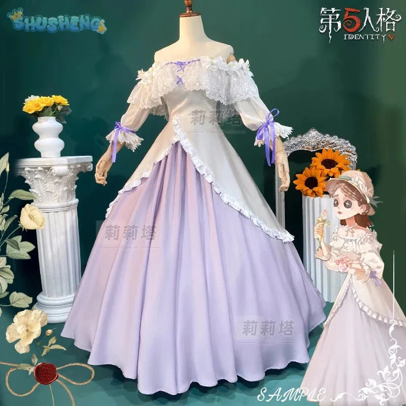 In stock Game Identity Ⅴ Vera Nair cospaly Perfumer Costume Sweet Lolita Princess Dress Hat Set Party Christmas Girl Uniform