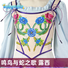 The Ballad of Songbirds and Snakes Lucy Costume Shirt Vest Skirt Dress Full Set Lucy Gray Baird Cosplay Outfits for Female