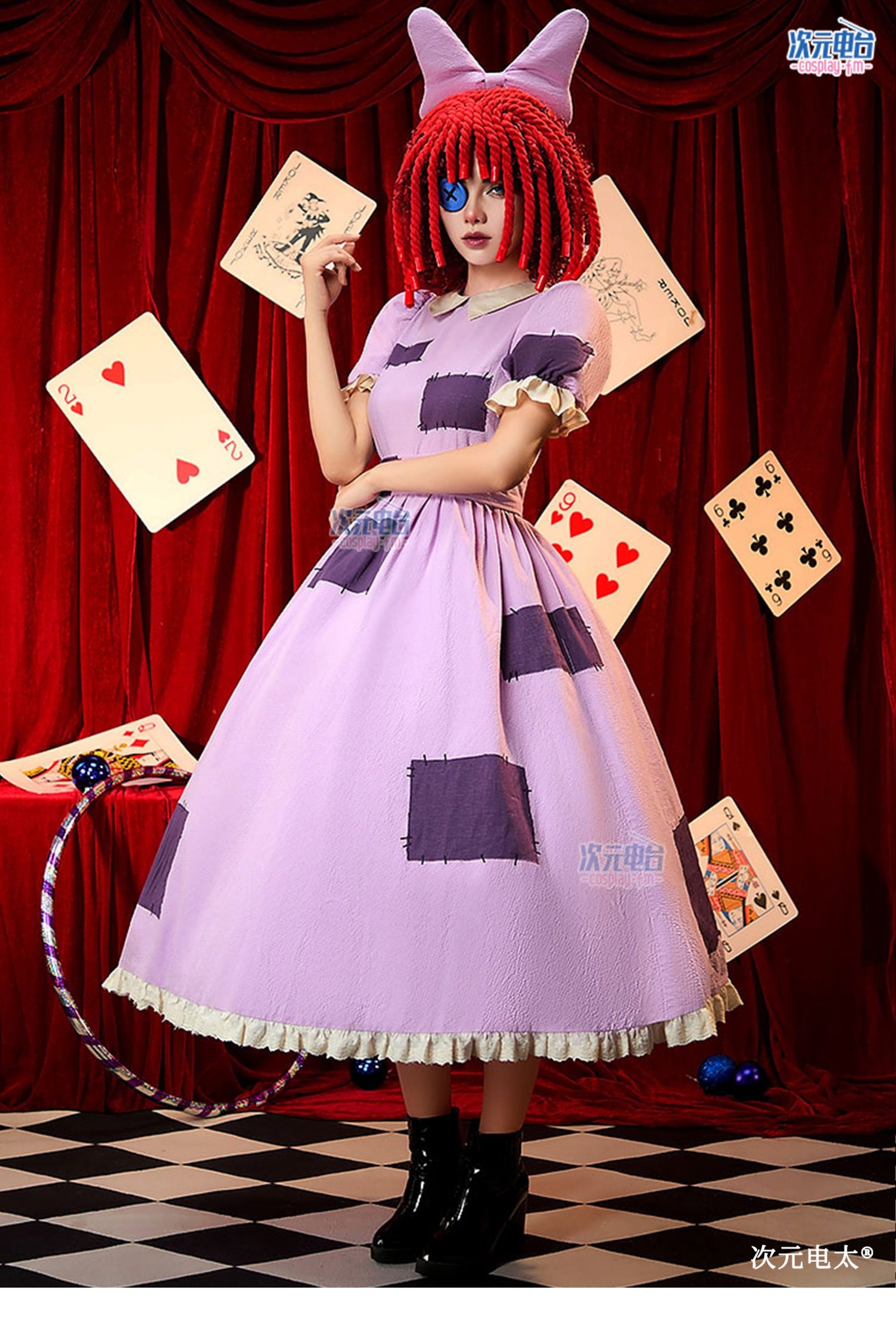 Shusheng-R Anime The Amazing Digital Circus Gangle Patch Dress Cosplay Costume S-XL