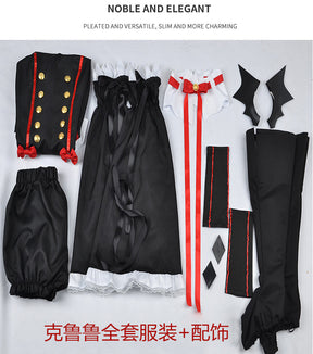 Krul Tepes Cosplay Seraph of The End Seraph of The End Vampire Uniform Wig Dress Headwear Cos Halloween Party Carnival Party Set