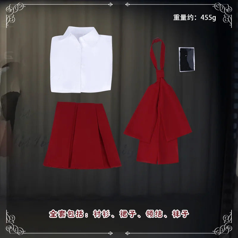 Game Identity Ⅴ linkage IB Cosplay Reporter Alice Delos ivu Costume Shirt skirt tie socks Halloween party sweet JK uniform set