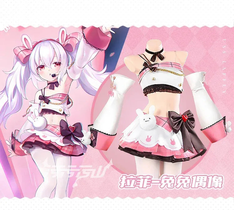 Game Azur Lane USS Laffey Cosplay Costume Halloween Carnival New Pink Song Dress Accessories Props Wig Uniform Women's Sweet Set