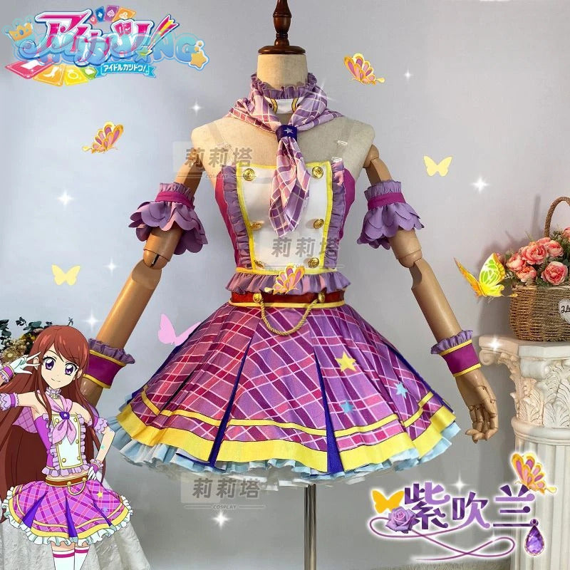 Kiriya Aoi shibuki ran Cosplay Anime Aikatsu！Costume Sweet Cute Lolita Dress  Accessories prop Halloween Party Women's Uniform