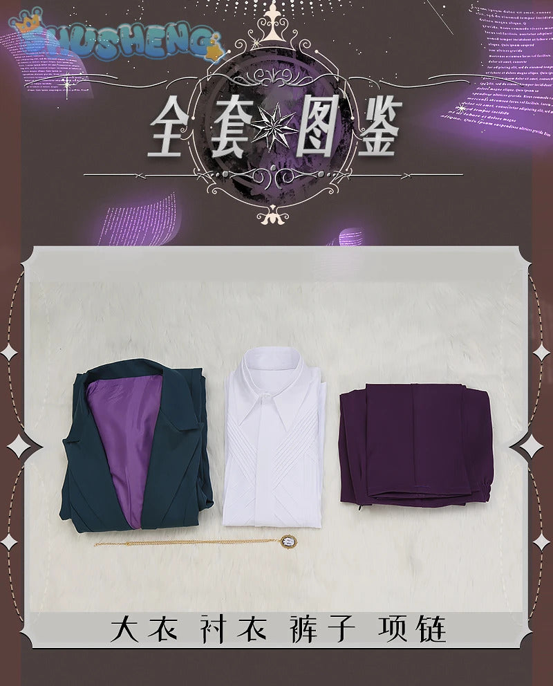 Agatha Harkness Cosplay Prof. Emeritus Harkness Costume Movie coat shirt pants necklace carnival party men women suit uniform