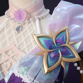 Shusheng-N Game LOL Prestige Crystal Rose Lux Cosplay Costume Game LOL Lux Cosplay Outfit Halloween Women Suit New Skin