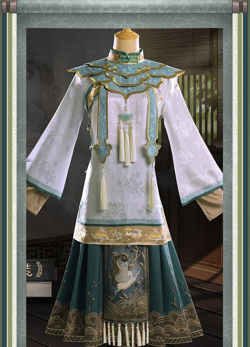 Shusheng Identity V Antique Qi Shiyi Cosplay Costume Uniform Halloween Carnival Party Role Play Outfit Full Set for Women