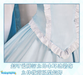 Tsukiyomi Utau Shugo Chara Cosplay Costume Mint Blue Gothic Lolita Dress with Wig For Hallowmas Christmas Role Play Women