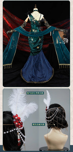 Game Identity Ⅴ Michiko Cosplay Geisha Costume Gorgeous dress accessory prop party dance sexy woman full set uniform