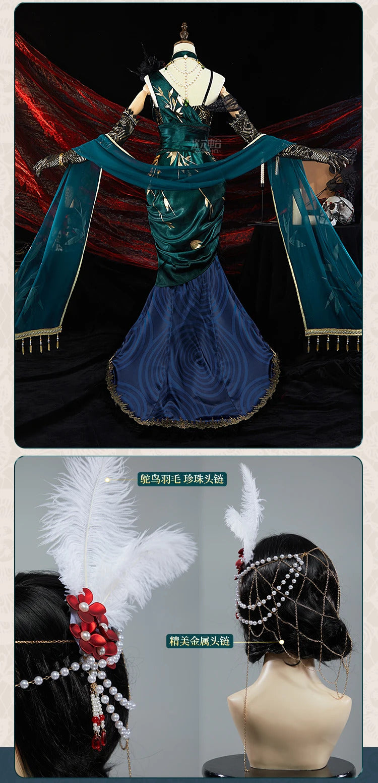 Game Identity Ⅴ Michiko Cosplay Geisha Costume Gorgeous dress accessory prop party dance sexy woman full set uniform